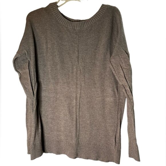 Banana Republic Cotton Viscose Blend Tan/Brown Long-sleeve Pullover Sweater  L - Picture 1 of 6